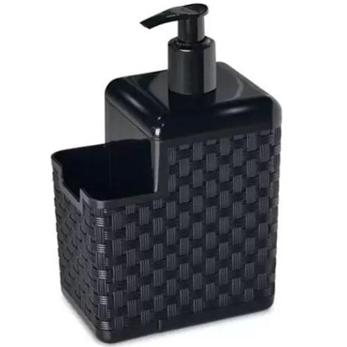 PORTA DETERGENTE/ESPONJA C/DOSADOR RATTAN PR - 126623
