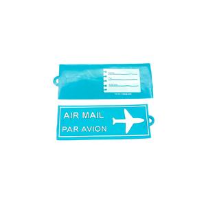 *TAG MALA AIR MAIL AZUL 12,5 X 4,5 CM