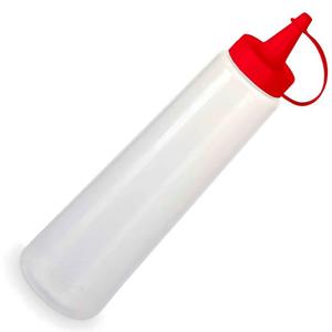 FRASCO CATCHUP PLST 400ML VERM C/TAMPA TRANSP
