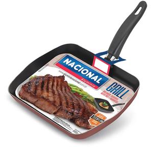 FRIGIDEIRA GRILL TEFLON CEREJA NACIONAL