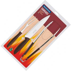 KIT CHURRASCO INOX FACA/GARFO/PEGADOR PLENUS