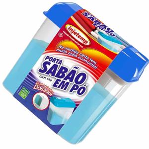 PORTA SABAO EM PO 1KG PLST C/DOSADOR INJETEMP