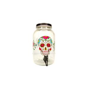 SUQUEIRA/REFRESQUEIRA VIDRO 03,5L GLASS SKULL PR