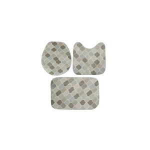 TAPETE BANHEIRO POP TURQUIA MARROM JOGO 03 PCS