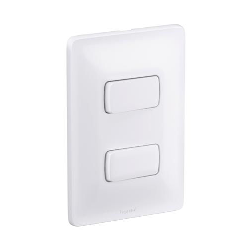 Interruptor Módulo + Placa Zeffia Branco 10a – 2 módulos  