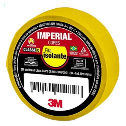 Fita Isolante Imperial Amarela 18mm X 10m 3M