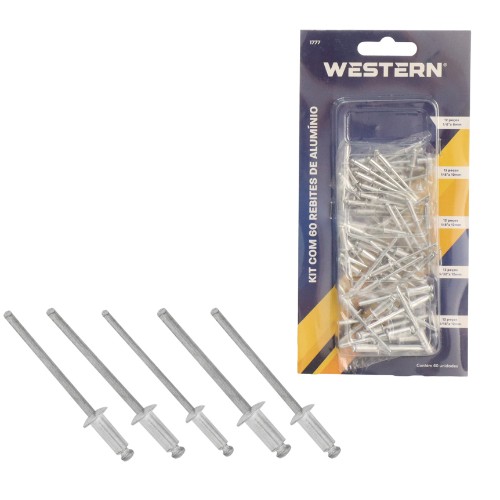 Rebites aluminio 60pc