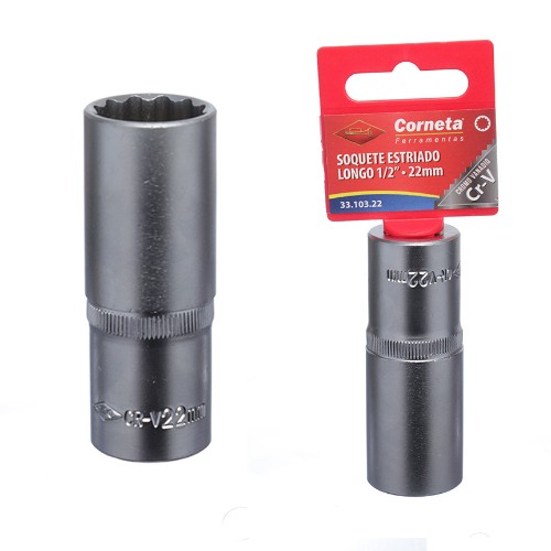Soquete estriado lg 1/2 22mm