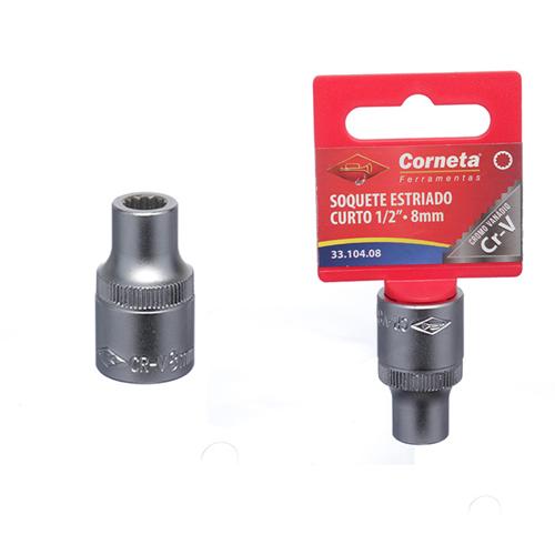 Soquete estriado crt 1/2 8mm