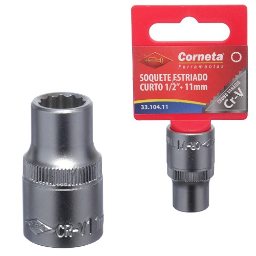 Soquete estriado crt 1/2 11mm