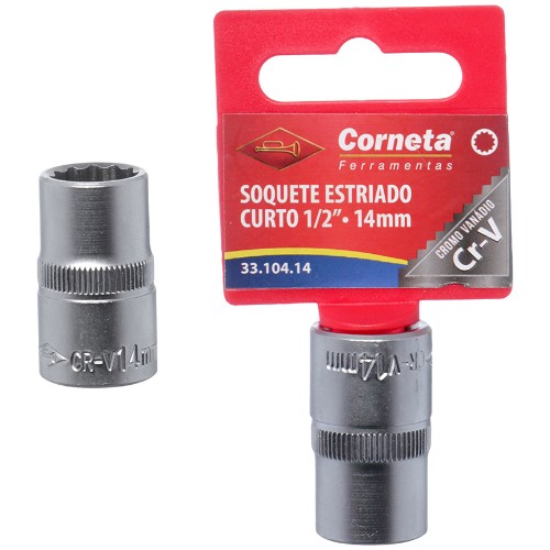 Soquete estriado crt 1/2 14mm
