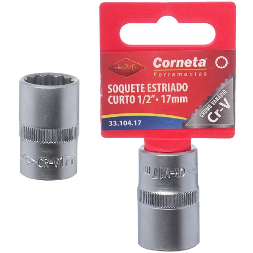 Soquete estriado crt 1/2 17mm