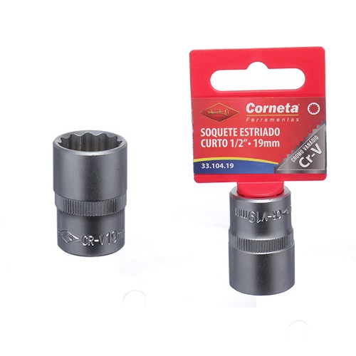 Soquete estriado crt 1/2 19mm