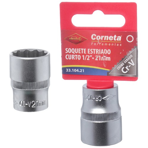 Soquete estriado crt 1/2 21mm