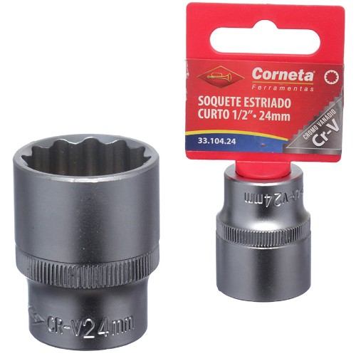 Soquete estriado crt 1/2 24mm