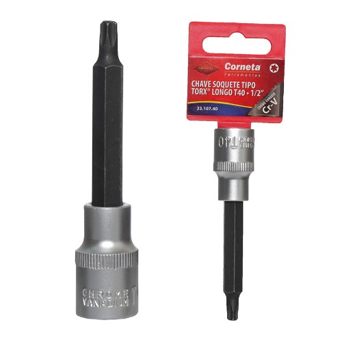 Chave soq torx longo t40 1/2