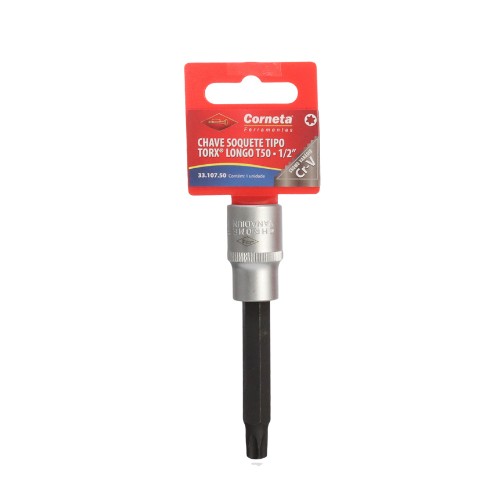 Chave soq torx longo t50 1/2