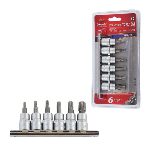 Soquete torx 3/8 jg 6pc