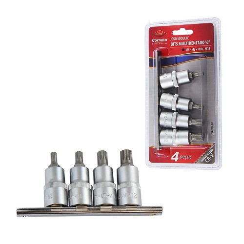 Soquete bits mult 1/2 jg 4pc