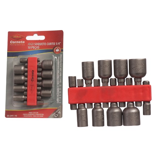 Soquete p/ furad 4-13mm 10pc