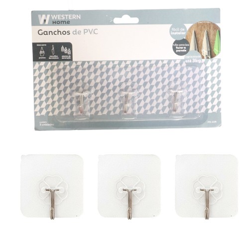Ganchos pvc 6cm 3pc