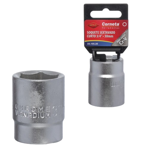 Soquete sextavado crt 3/4 30mm