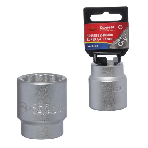 Soquete estriado crt 3/4 32mm