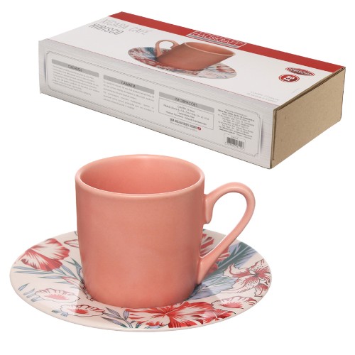 Xicara cafe hibisco 80ml 6pc