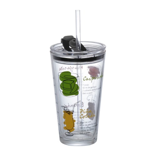 Copo drink canudo celeb 450ml