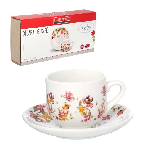 Xicara cafe p le jardi 90ml 6p