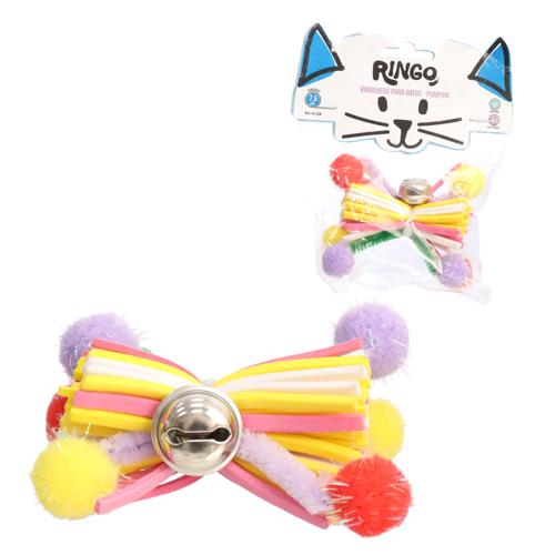 Brinq gato pompom guizo 7.5cm