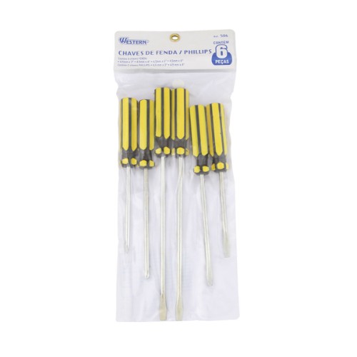 Chaves de fenda e philips 6pc
