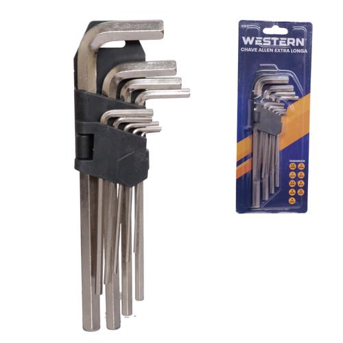 Chave allen extra longa 9pc