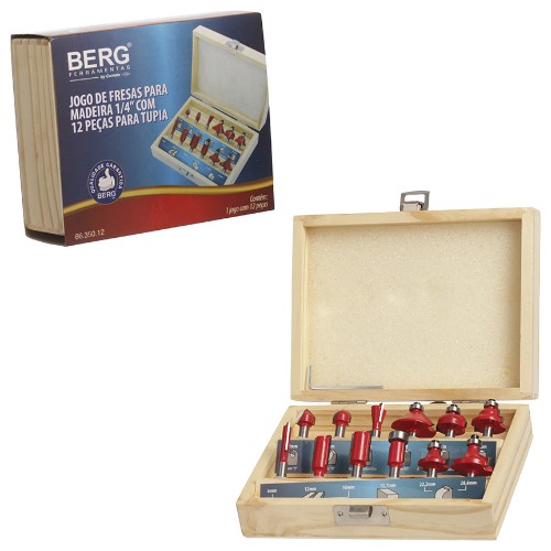 Fresas para madeira ber 12pc