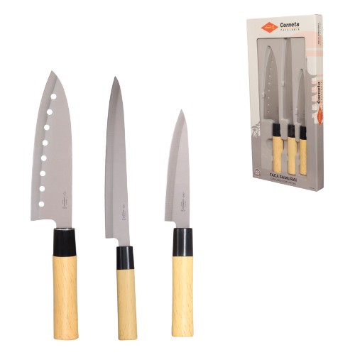 Faca samurai cj 3pc