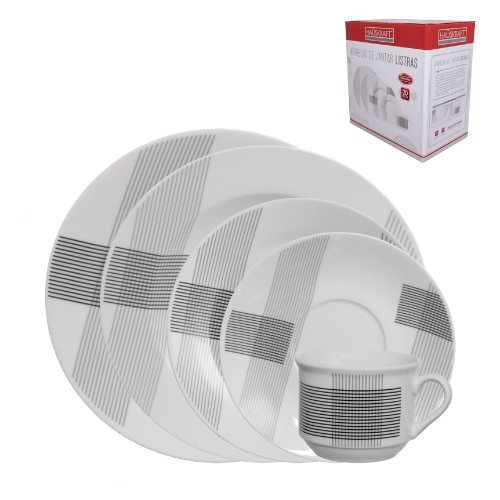 Aparelho jantar listras 20pc