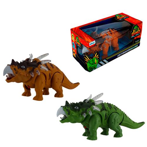 Dinossauro Triceratops Com Luz E Som - Etitoys