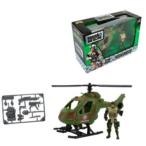 Kit Soldado Com Helicoptero De Ataque 3 Peças - Etitoys