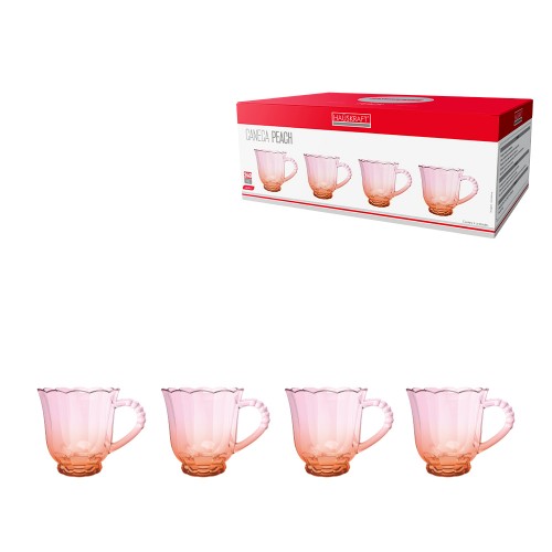 Caneca peach dc 240ml 4pc