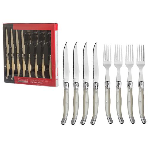 Faca e garfo pe jg 8pcs