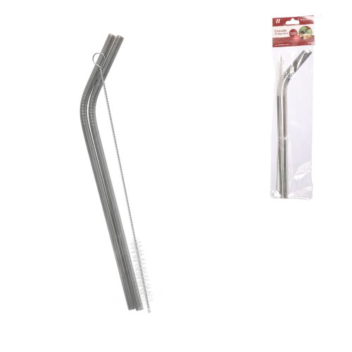 Canudo de aco inox 3pc