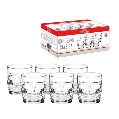 Copo bx vdo caveira 290ml 6pc