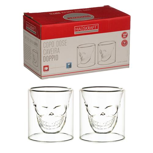 Copo pdupla caveira 150ml 2pc