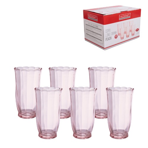 Copo ld vdo peach rs 350ml 6pc