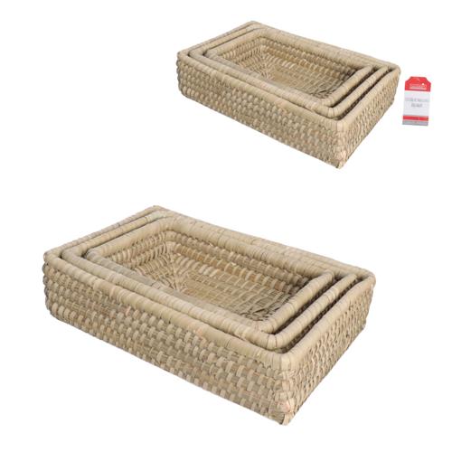 Cesto retangular palmar 3pc