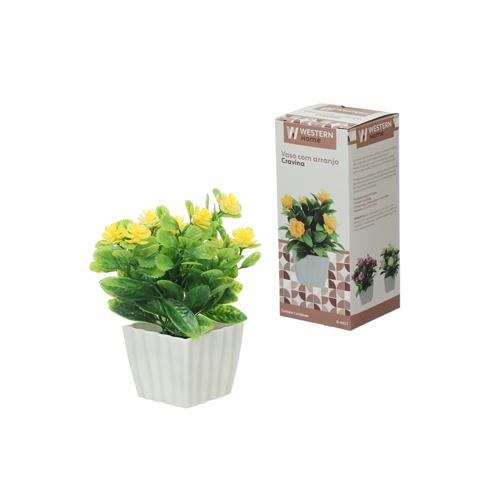 Vaso arranjo artf cravin 14cm