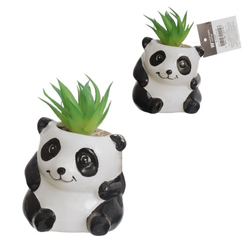 Vaso arranjo artf panda 10cm