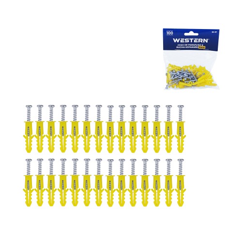 Parafuso bucha exp 6mm 100pc