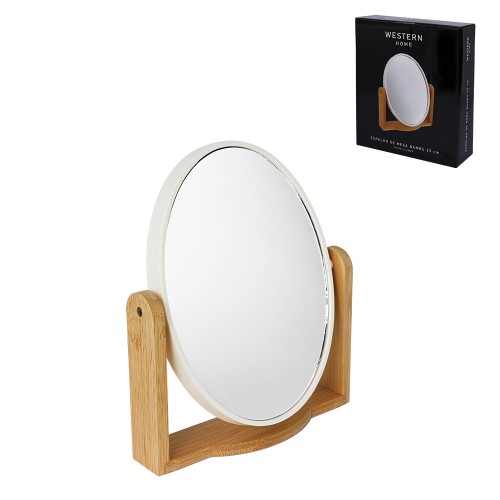 Espelho mesa bambu 23cm