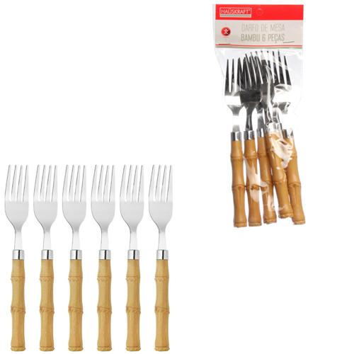 Talher Garfo Mesa Bambu 6pçs - Hauskraft